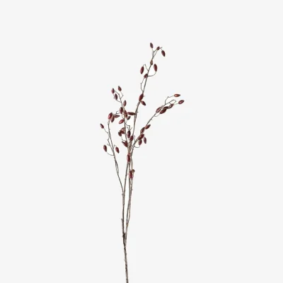 The Range Burgundy Rosehip Artificial Stems Set of 3 - Red
