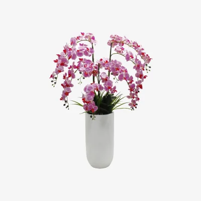 The Range XL Commercial Artificial Plant Displays - 150cm Pink Orchid Display / 75cm