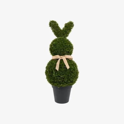 The Range Topiary Bunny Artificial Potted Plant - Green