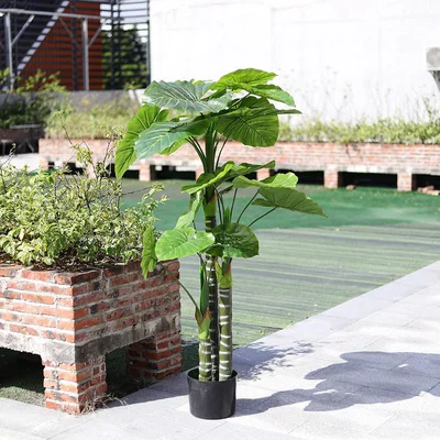 The Range Artificial Plant Dripping Guanyin Tree with Plastic Flowerpot - Green