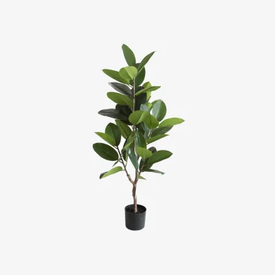 The Range Artificial Rubber Plant Green Artificial Flowers - Green