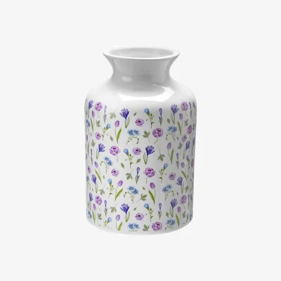 The Range Ceramic Wildflower Floral Print Vase (H23.5cm x D15cm) - Multicolour