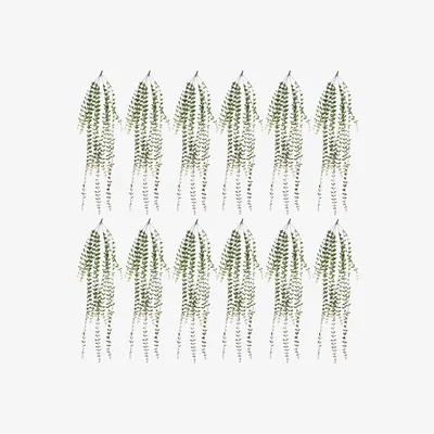 The Range Artificial Hanging Extra Long String of Pearls - Green