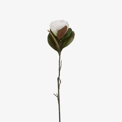 The Range Set of 3 Magnolia Artificial Flower Stems - White