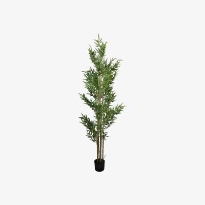 The Range Realistic Artificial Bamboo Tree with 7 Natural Stems - Green