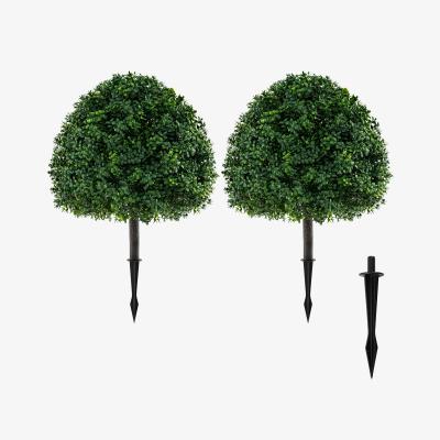 The Range Set of 2 Artificial Boxwood Topiary Ball Tree - Green