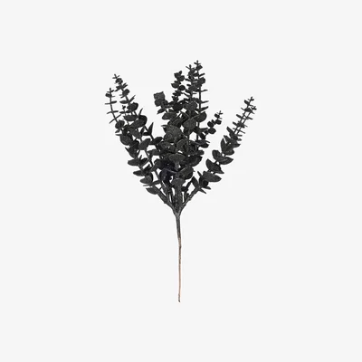 The Range Artificial Glitter Eucalyptus Bush - Black