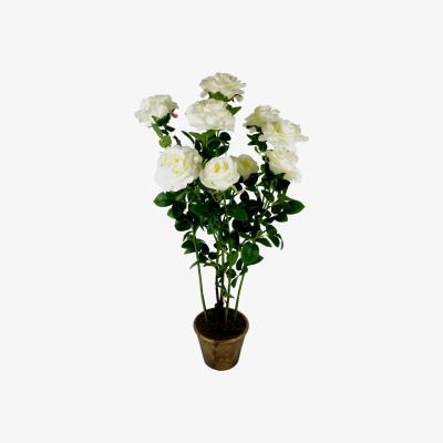 The Range Artificial Rose Tree Large Plant Cream  Ivory - Green