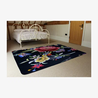 The Range Vibrant Flowers Rug - Red / 230cm