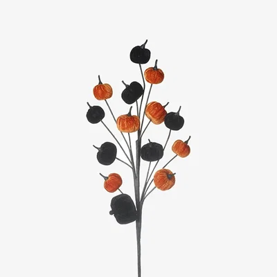 The Range Velvet Pumpkin Branch - Black