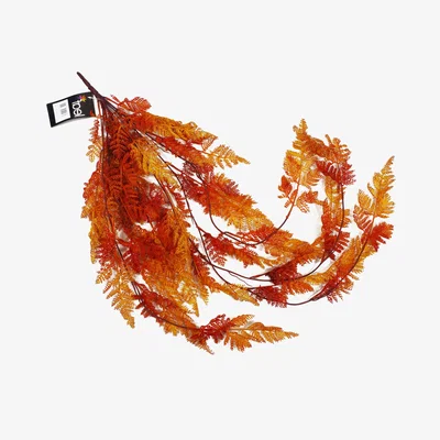 The Range Artificial Hanging Maidenhair Fern Plant Autumn Orange - Orange