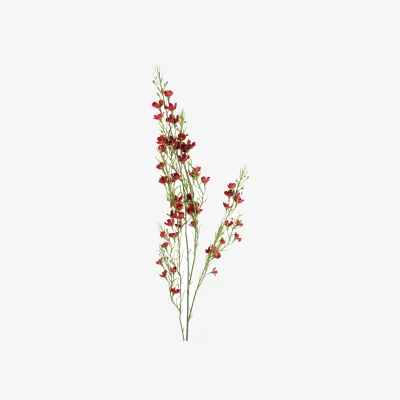 The Range Artificial Foliage Stem with Small Flowers - Foliage Flowers Red