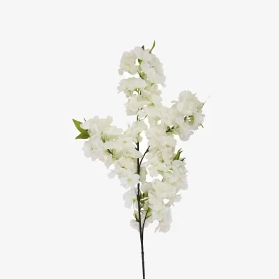 The Range Hill Interiors Cherry Blossom Artificial Flower - White