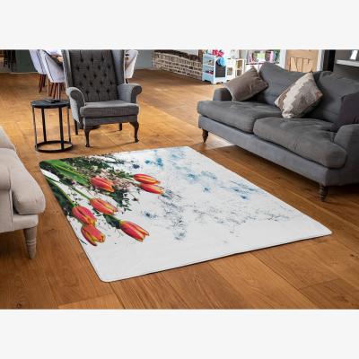 The Range Flowers On Marble Rug - Green / 150cm