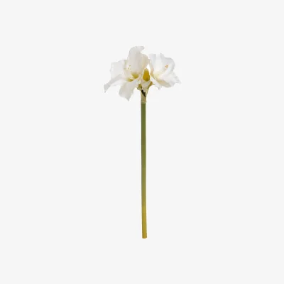 The Range Hill Interiors Single Artificial Amaryllis Flower Stem - White