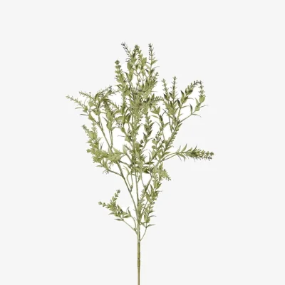 The Range Broom Stem Artificial Flower Stem - White