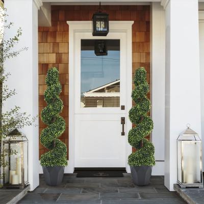 The Range 2 Pack Artificial Plant Topiary Spiral Boxwood Tree  - Green
