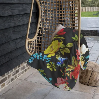 The Range Bright Vibrant Flowers Blanket - Red