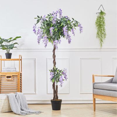 The Range Large Artificial Realistic Blossom Tree Plant in Pot - Green