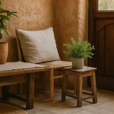 The Range Rosemary Artificial Plant Matt Stone Effect Pot - Green