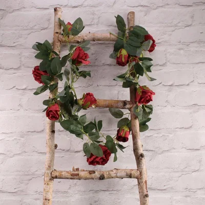 The Range Artificial Silk Rose Garland - Red