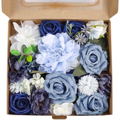 The Range Lifeideas Artificial Flower Gift Box - Blue