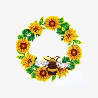 The Range Sunflower and Bee Wreath Diamond Art Kit - Multi