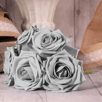 The Range Bunch of 5 Foam Open Tea Rose - Grey