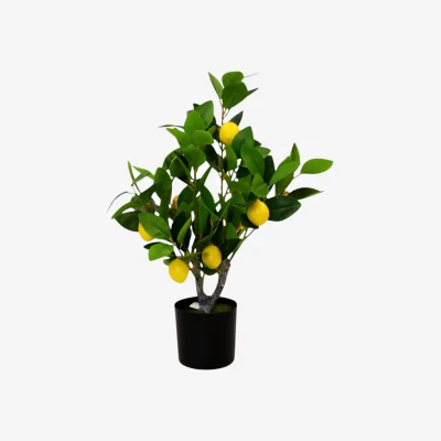 The Range Artificial Lemon Tree Small 60cm Potted Faux Plant - Green