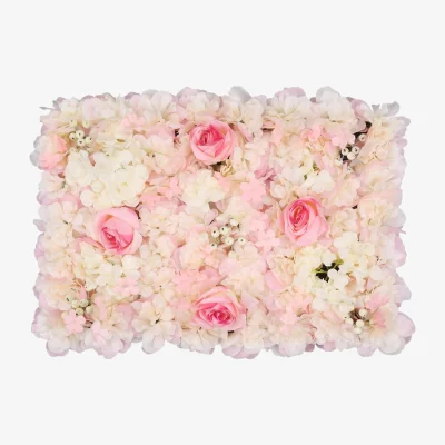 The Range Artificial Flowers Wall Panels - Blush Pink & Ivory with Berries