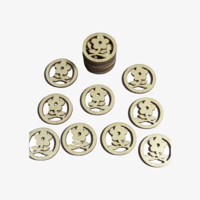 The Range Pack of 50 Wooden Flower Confetti - Brown