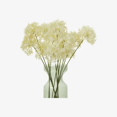 The Range Wyld Haus Set of 3 Cream Three-Head Allium Artificial Flower Sprays 640mm - Cream