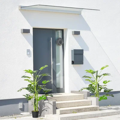 The Range Set of 2 100cm Artificial Monstera Tree - Green