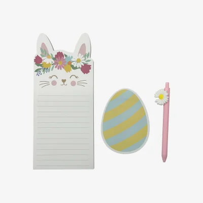 The Range Flower Bunny Notepad with Pen - Multicolour