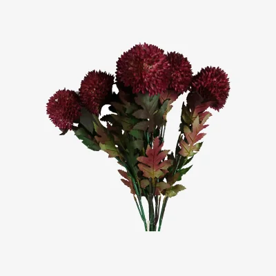 The Range Bunch of Large Ball Dahlia Artificial Flower Stems - Dahlia Ball Pink