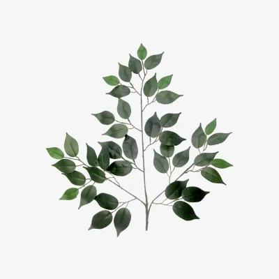 The Range Green Ficus Branch 6 Pack Artificial Flowers - Green