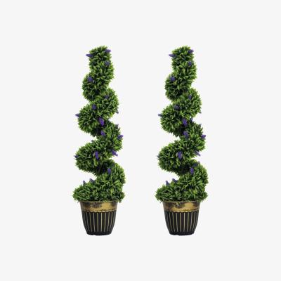 The Range Set of 2 Decorative Artificial Plants - Green
