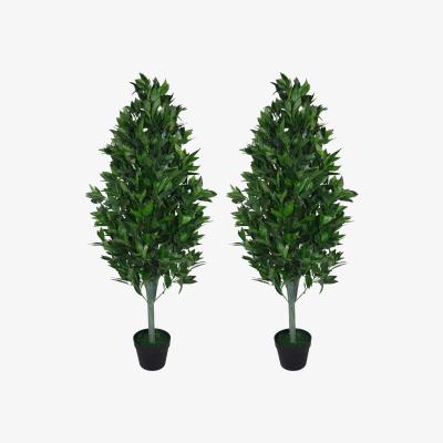 The Range Artificial Topiary Bay Trees Pyramid Cones - Extra Large - Green