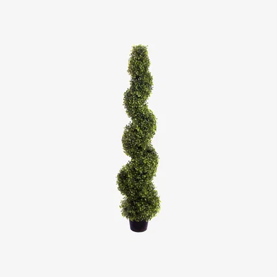 The Range Best Artificial 4ft Boxwood Spiral Tree - Green