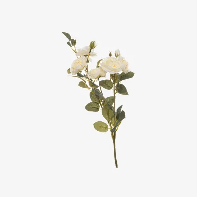 The Range set of 3 soft cottage rose artificial stems - Green