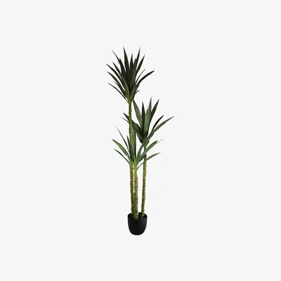 The Range Artificial Triple Trunk Yucca Tree - Green