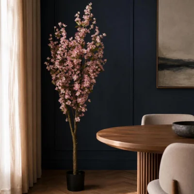 The Range 180cm Artificial Pink Cherry Tree Premium - Light Pink Flowering Tree