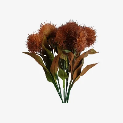 The Range Bunch of Globe Thistle Ball Artificial Flower Stems - Globe Thistle Yellow