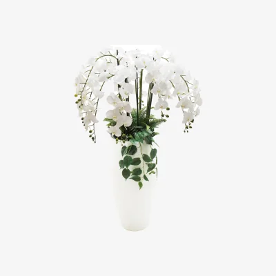 The Range XL Commercial Artificial Plant Displays - 150cm White Orchid Display / 75cm