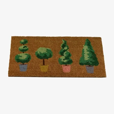 The Range Patio Potted Plants Door Mat - Brown, Green