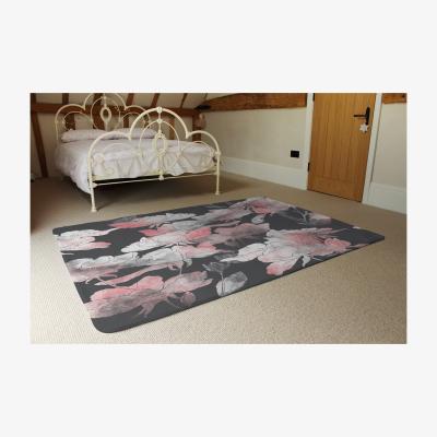 The Range Imprints Flowers And Leaves Of Wild Rose Rug - Pink / 230cm