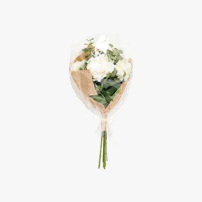 The Range Hydrangea Eucalyptus Queen Annes Lace Bouquet - White