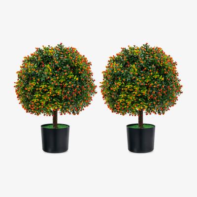 The Range Costway 55cm Artificial Boxwood Topiary Ball Tree - Green