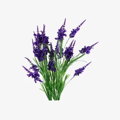 The Range 80cm Pack of 6 Artificial Purple Larkspur Stems - Purple Flower Stems