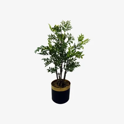 The Range Pegdev 60cm Artificial Nandina Bonsai Ficus Tree Potted Plant - Green